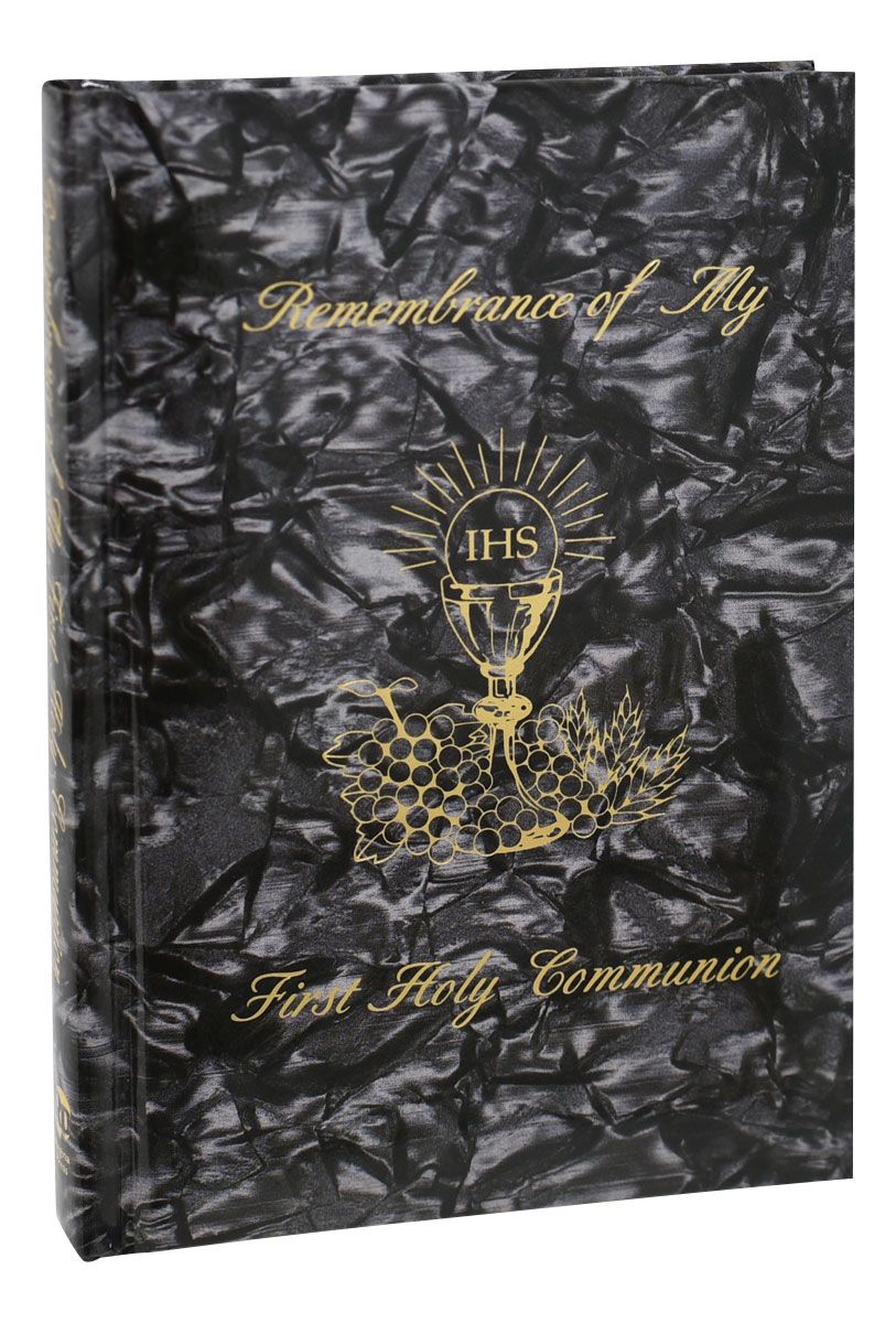 Remembrance Of My First Holy Communion Marian Children's Missal for boys - black pearl