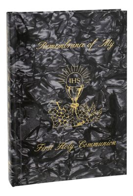 Remembrance Of My First Holy Communion Marian Children's Missal for boys - black pearl