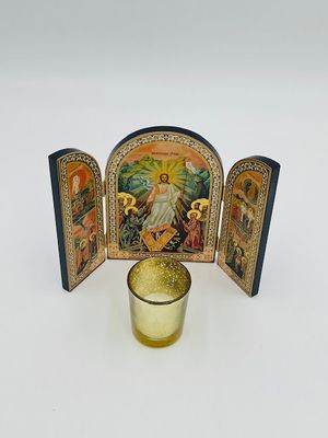Resurrection Triptych Icon 6.25"