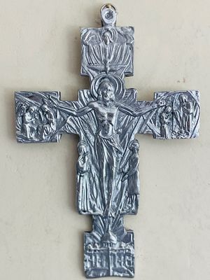 Holy Trinity Crucifix Pewter 8"