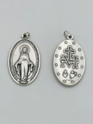 Miraculous Medal Oxidized 1.5"