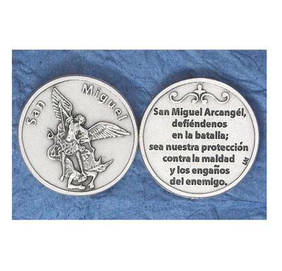 San Miguel Spanish pocket prayer token/coin