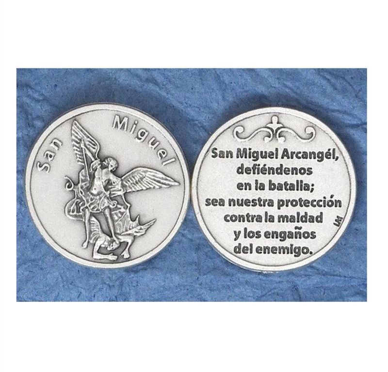 San Miguel Spanish pocket prayer token/coin