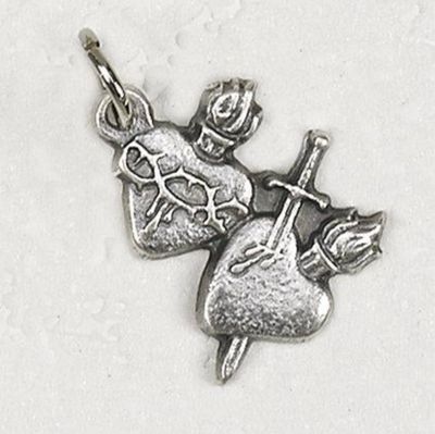 Twin Hearts Medal/Jewelry Charm