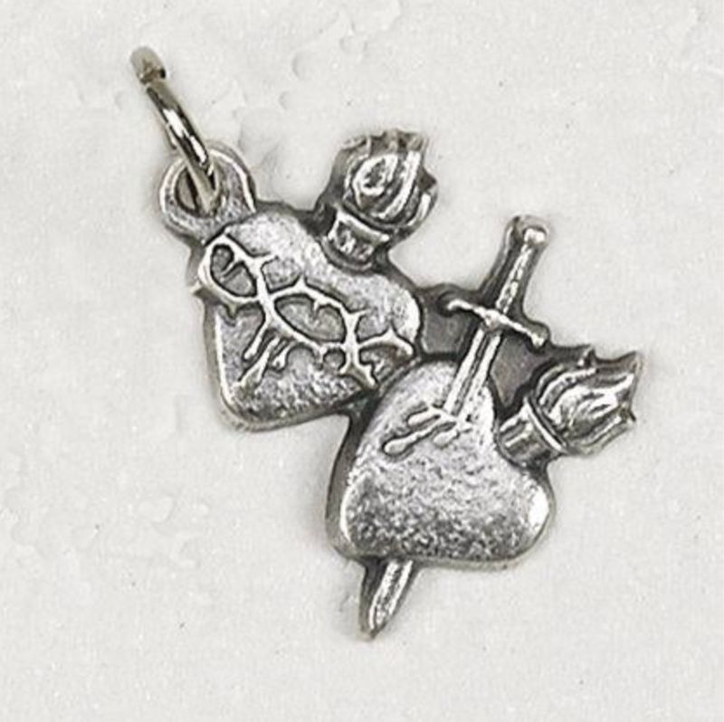 Twin Hearts Medal/Jewelry Charm