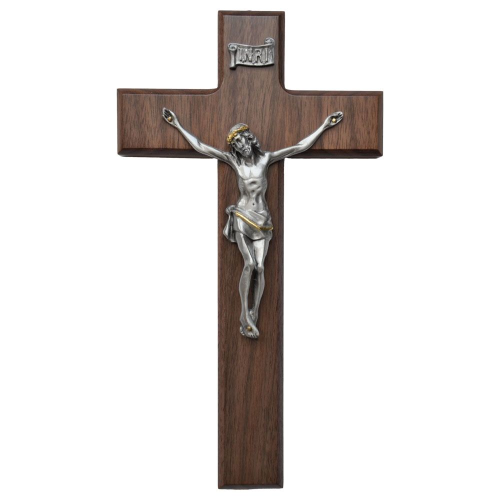 10″ Walnut Wall Crucifix