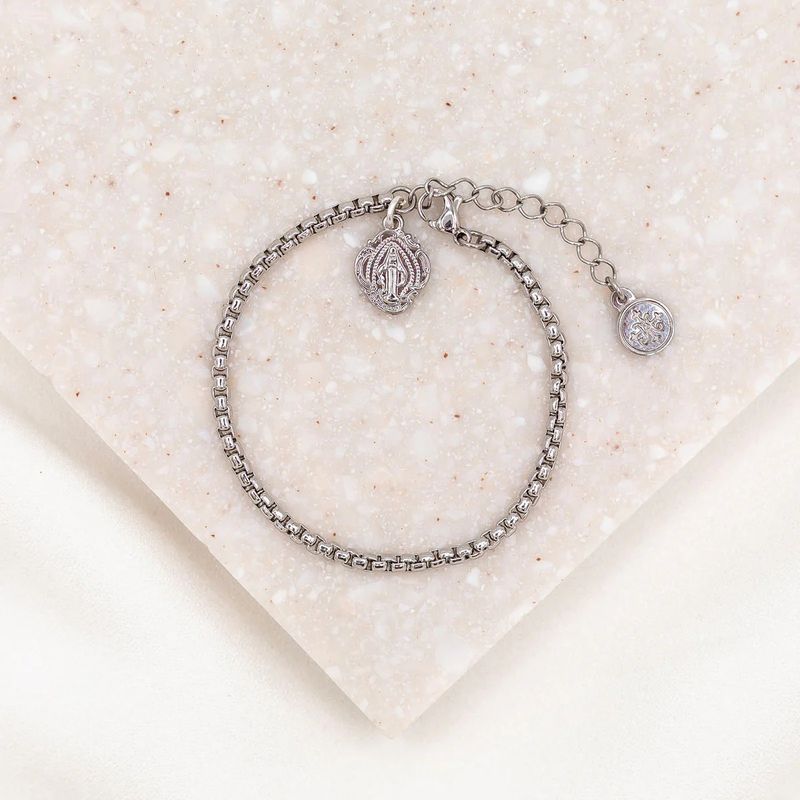 Miraculous Marian Consecration Bracelet - silver tone