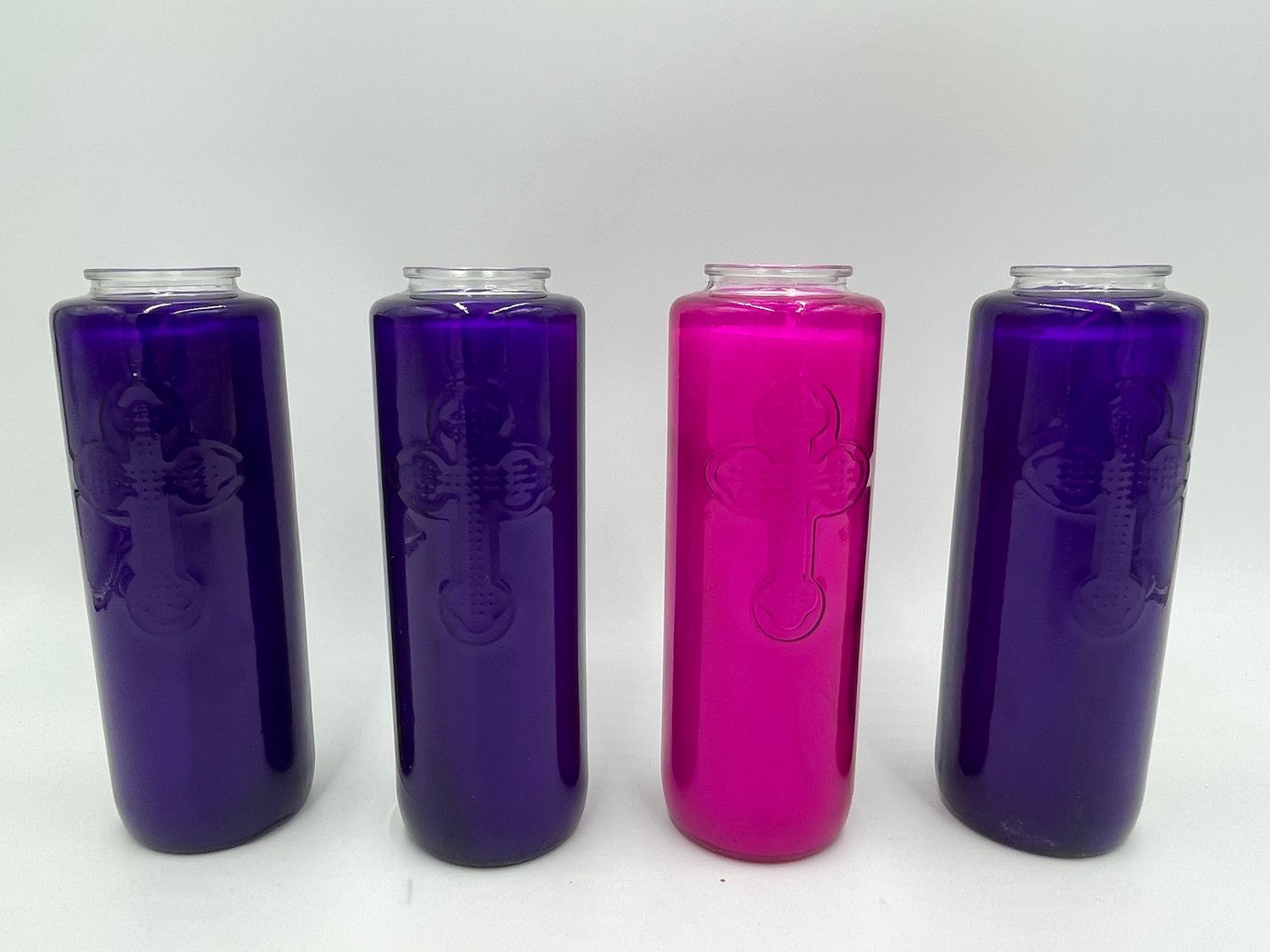 Glass encased Advent Candles (Set of 4)