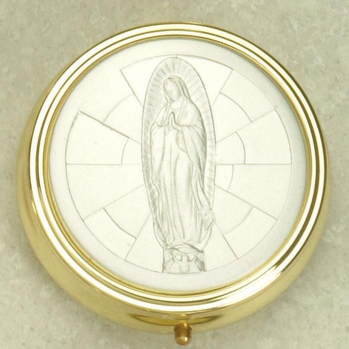 Pyx (lined) Our Lady of Guadalupe 2 3/8"