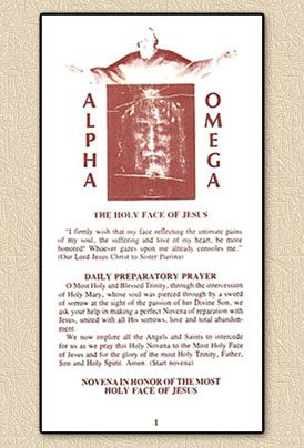 Holy Face of Jesus Alpha &amp; Omega Novena