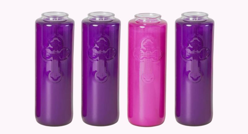 Advent Glass Offering Candles (Set of 4)