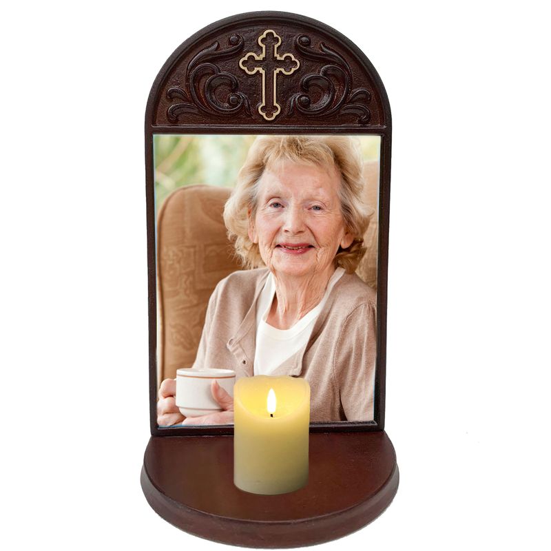 Memorial/Photo Remembrance Prayer Shrine Frame with Shelf