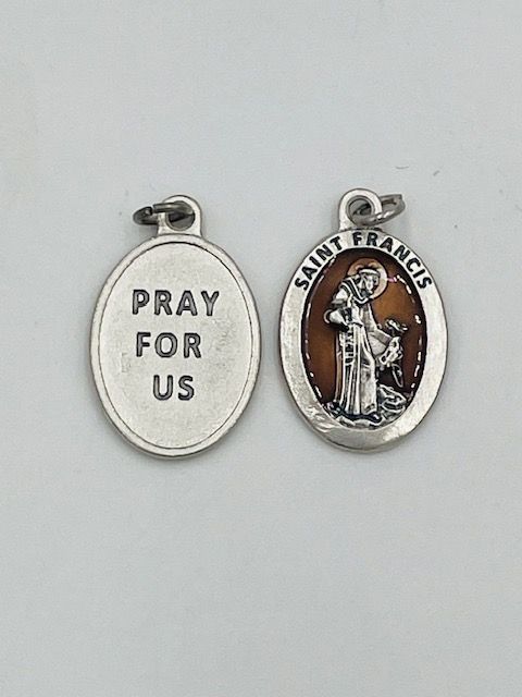 Saint Francis Premium Enameled Medal 1"
