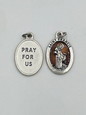 Saint Francis Premium Enameled Medal 1"