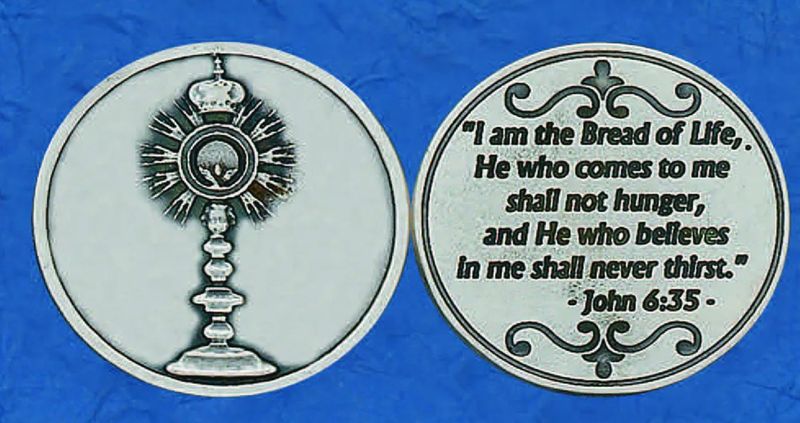 Eucharist Monstrance prayer pocket coin/token