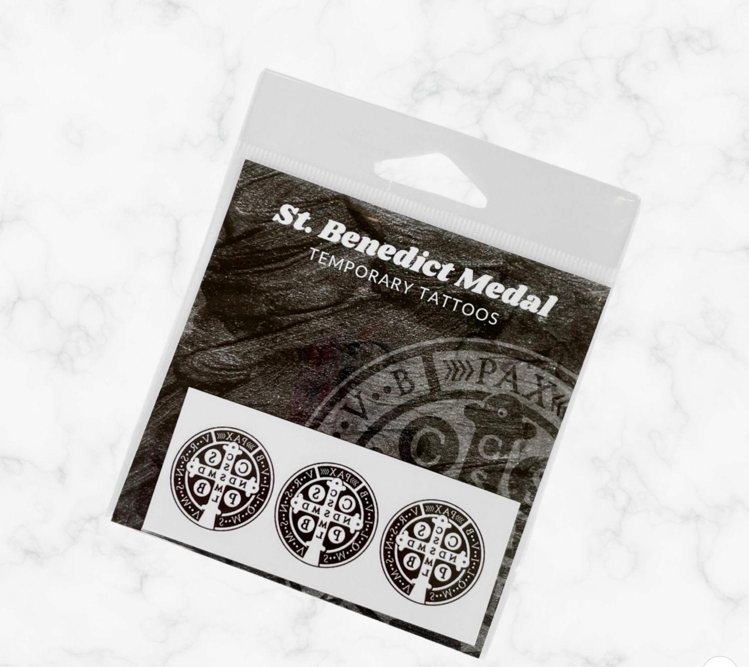 St Benedict Medal Temporary Tattoos