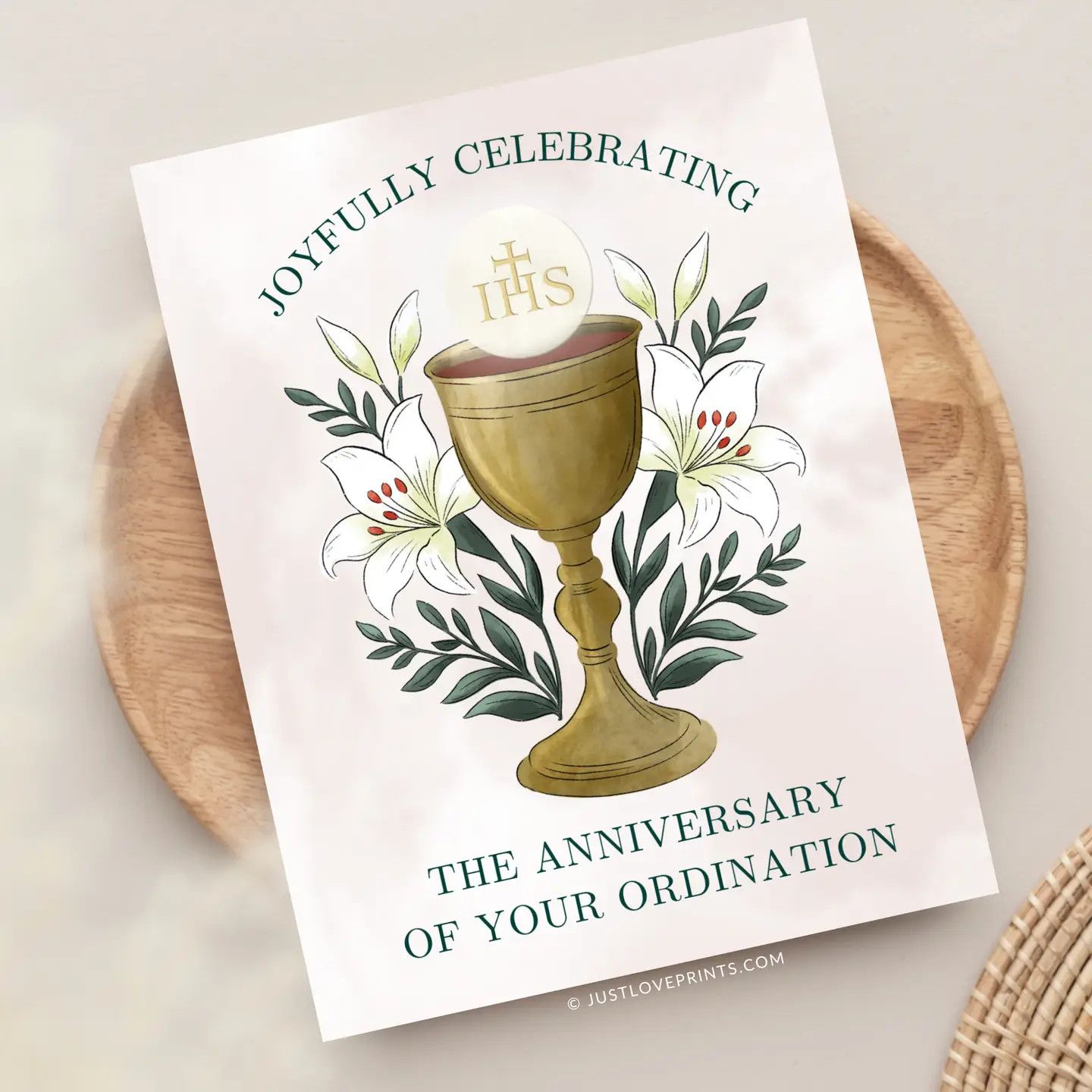 Ordination "Joyfully Celebrating" Anniversary Greeting Card