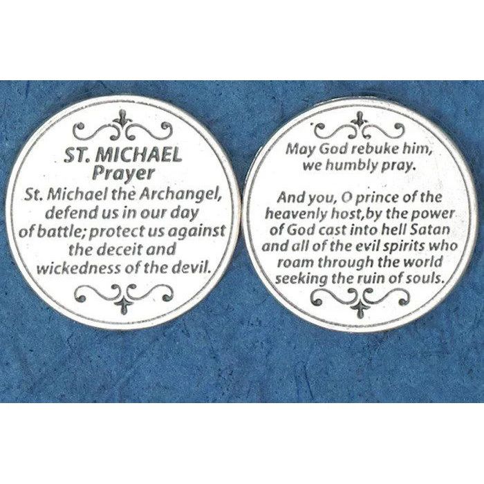 St Michael Prayer pocket prayer token/coin