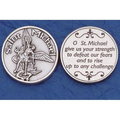 St Michael the Archangel pocket prayer token/coin
