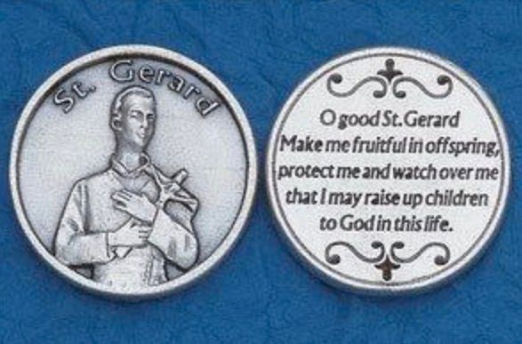 St Gerard pocket prayer token/coin