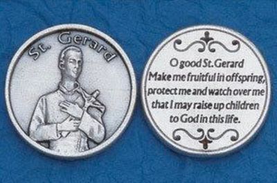 St Gerard pocket prayer token/coin