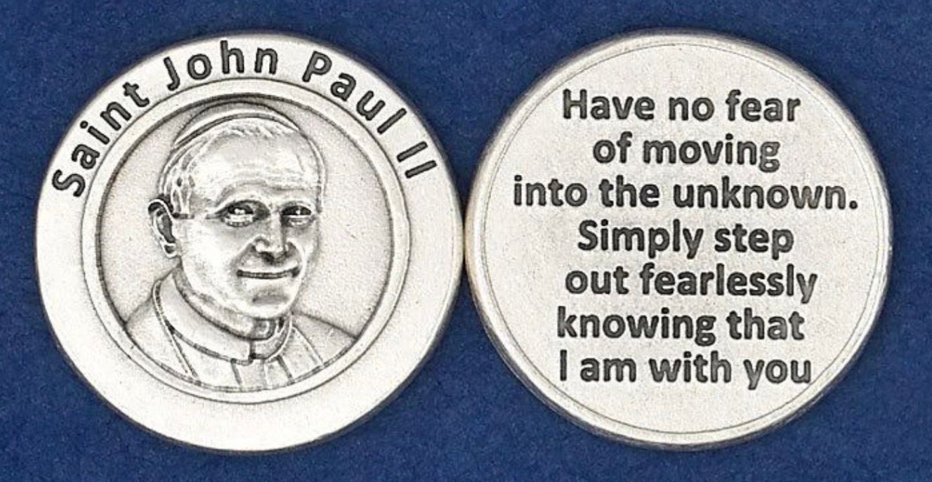 St John Paul II pocket prayer token/coin