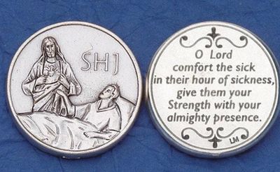 Sacred Heart of Jesus - Prayer for the Sick pocket token/coin