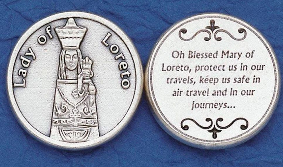 Our Lady of Loreto pocket prayer token/coin