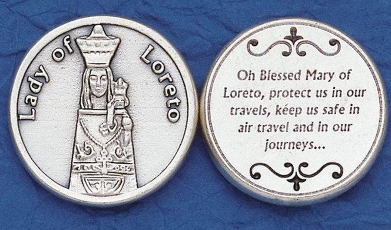 Our Lady of Loreto pocket prayer token/coin
