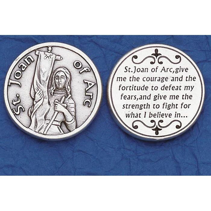 St Joan of Arc prayer pocket token/coin