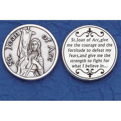St Joan of Arc prayer pocket token/coin