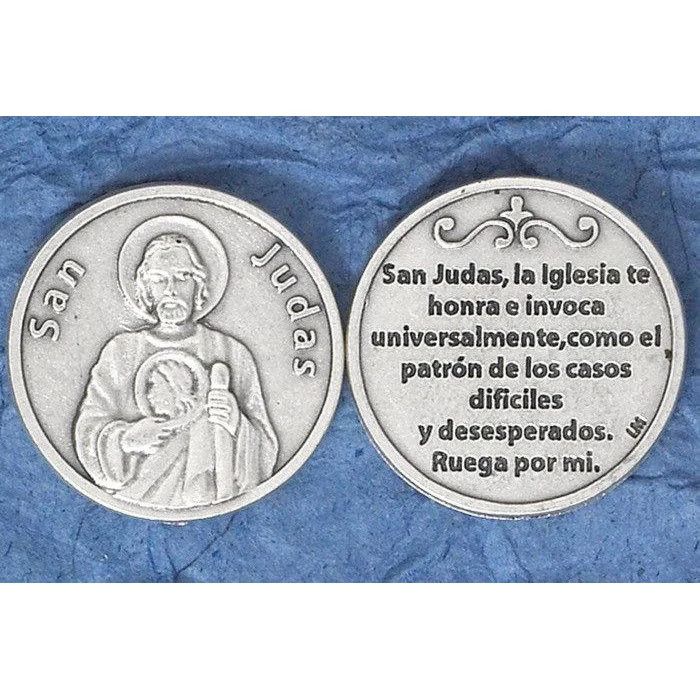 San Judas pocket prayer token/coin