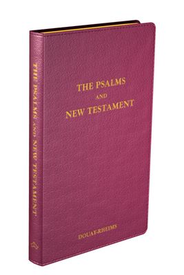 Psalms and New Testament Douay-Rheims burgandy leather