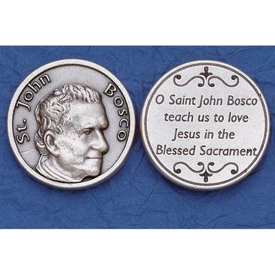 St John Bosco pocket prayer token/coin