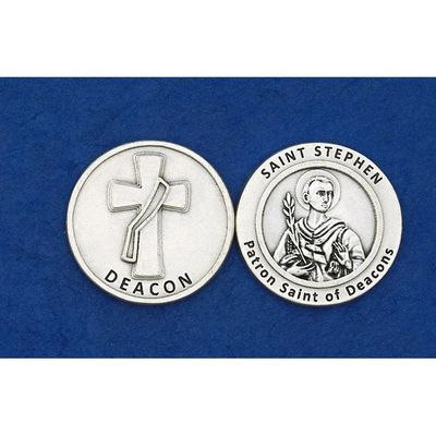 St Stephen Patron Saint of Deacons pocket prayer token/coin