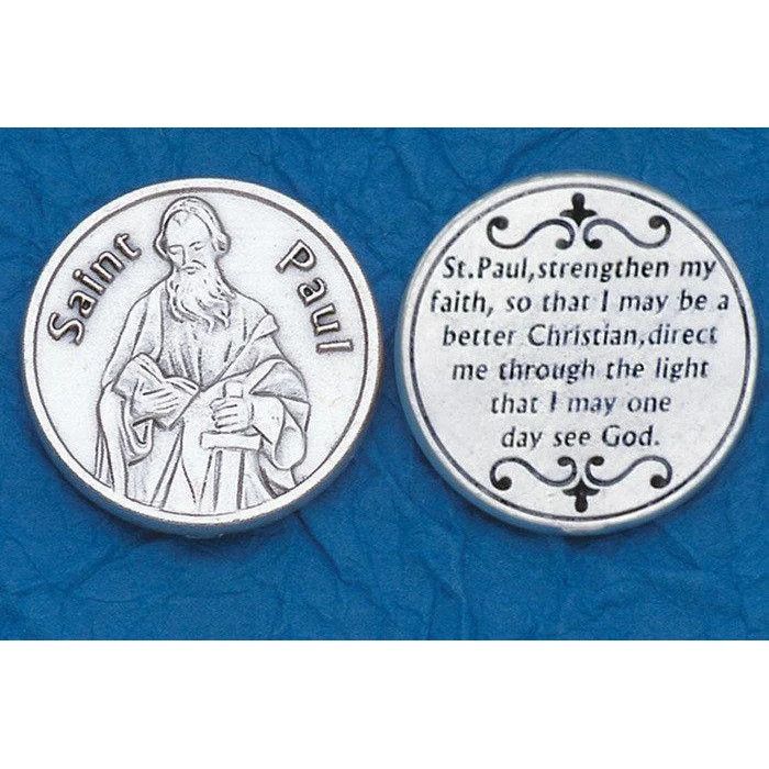 St Paul pocket prayer token/coin