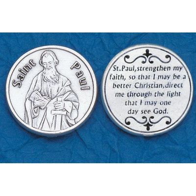 St Paul pocket prayer token/coin