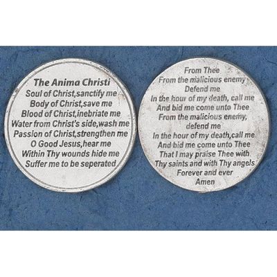 Anima Christi pocket prayer token/coin