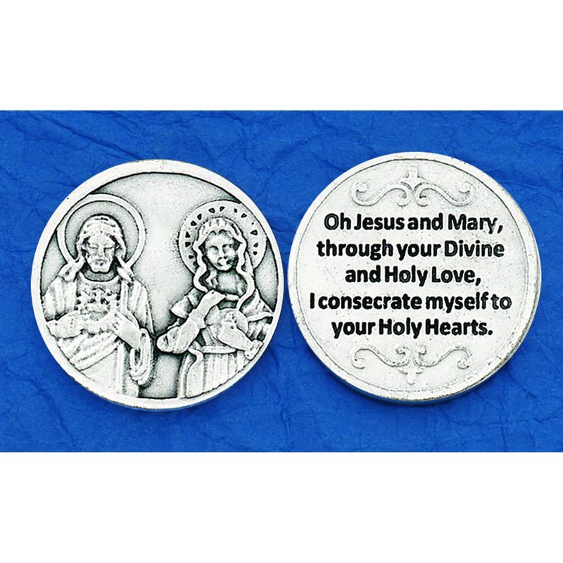 Twin Hearts pocket prayer token/coin