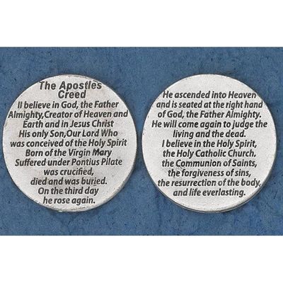Apostles Creed pocket prayer token/coin