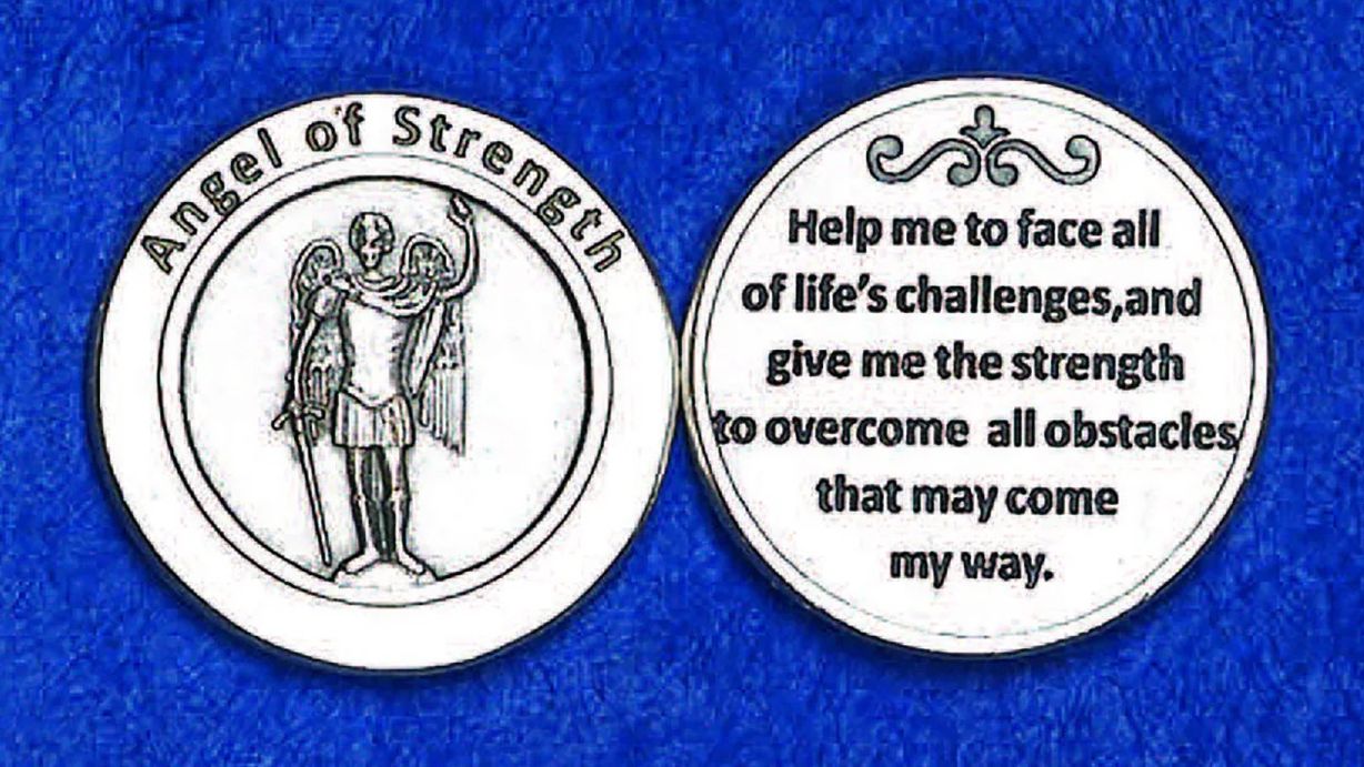 Angel of Strength pocket prayer token/coin