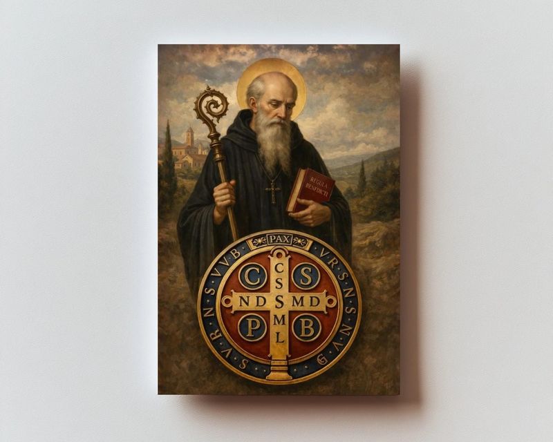 St Benedict Renunciation of Spirits Prayer Holy Card