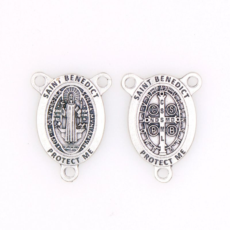 Saint Benedict "Protect Me" Premium Rosary Center