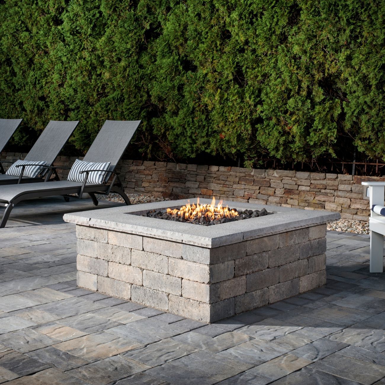 Weston Stone Universal Square Fire Pit Kit