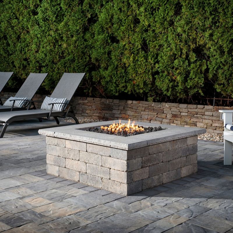 Weston Stone Universal Square Fire Pit Kit
