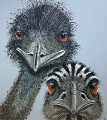 Two Emus Card