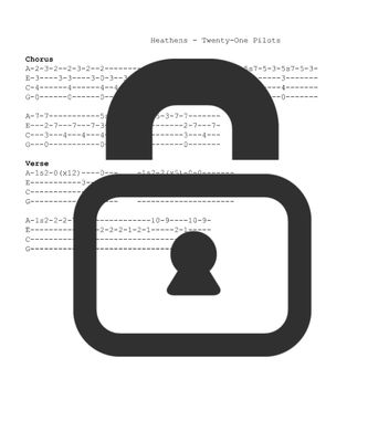 &quot;Heathens - Twenty-One Pilots&quot; Fingerstyle Ukulele Tab Sheet