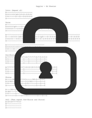 &quot;Happier - Ed Sheeran&quot; Fingerstyle Ukulele Tab Sheet