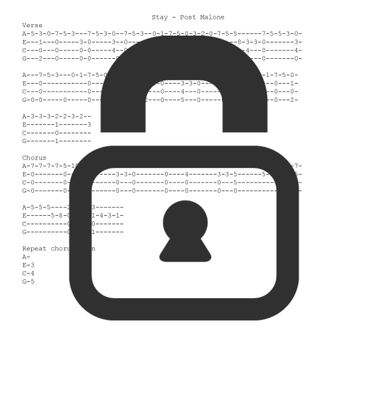&quot;Stay - Post Malone&quot; Fingerstyle Ukulele Tab Sheet