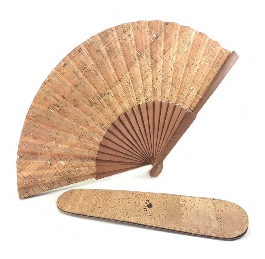 Cork fan with case